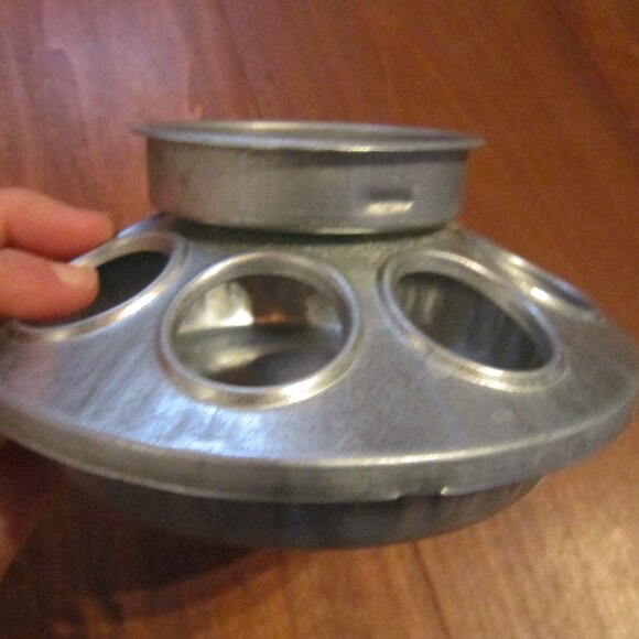 Galvanized Chick Feeder Rustic Decor Farmhouse for Mason Jars - Picture 5 of 5